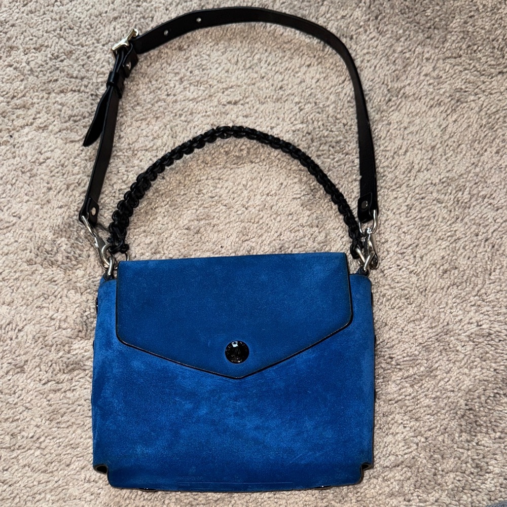 Rag and Bone Atlas Bag in blue suede